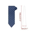 thumbnail image 2 of INSPIRE CHIC Men's Dots Ties Self-Tied Necktie 3.1" Width Satin Tie for Wedding Classic Dark Blue One Size, 2 of 4