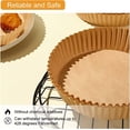 thumbnail image 6 of Kensizer 100Pcs Air Fryer Disposable Round Paper Liners Large for 5 to 8 Qt Basket, 7.9 inch Parchment Paper Liner, Air Fryer Paper Pads Oil Resistant, Baking Paper, 6 of 6