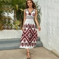 thumbnail image 3 of Bohemian Style Embroidery Womens Night Club Maxi Dress V Neck Sleeveless Bohemia Long Dresses, 3 of 9