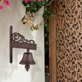 thumbnail image 2 of Wosthever Timbre de bienvenida, herrajes, campanas artesanales de hierro fundido, colgantes, colgante de campana montado en la pared, adorno Jardín y Patio, 2 of 6