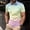 Mint Green, variant on Shirts for Men Solid Short Sleeve Turn-Down Collar Button Pullover T-Shirt Gradient Print Cotton Linen Breathable Lightweight Relaxed-Fit Office Beach Summer