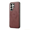 thumbnail image 5 of Magnetic Case for Samsung Galaxy A52 5G Luxury Premium PU Leather [Compatible with MagSafe] Shockproof Slim Anti-Scratch Dust-Proof Lightweight Phone Cover For Samsung Galaxy A52 5G,Winered, 5 of 5