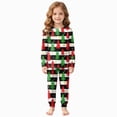 thumbnail image 5 of NOLDARES Boys Pajamas 2 Pieces Pajama Set for Girls Long PJs Sleepwear Christmas Cute for Kids Jmmies Clothes(D006-Green), 5 of 9