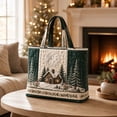 thumbnail image 4 of Christmas Quilted Tote Bag for Women,Large Open‑Top Foldable Shoulder Carryall Bag,Versatile Handbag for Travel,Work,College,Shopping and Daily Use F, 4 of 6