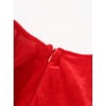 thumbnail image 7 of TiaoBug Womens 6Pcs Christmas Elf Santa Helper Costume Full Set Adult Xmas Holiday Party Cosplay Outfits Red 160, 7 of 7
