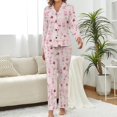 thumbnail image 2 of Top-kevin Womens Pajamas Set Christmas Nutcrackers Trees Soft Long Sleeve Sleepwear Button Down Sets, 2 of 12
