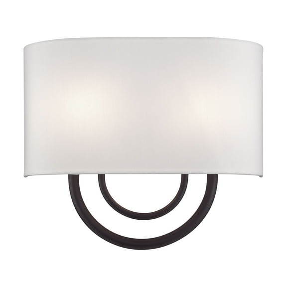 42892-07 Livex Lighting Stratton - 2 Light ADA Wall Sconce-11 Inches Tall and 13 Inches Wide-Bronze Finish