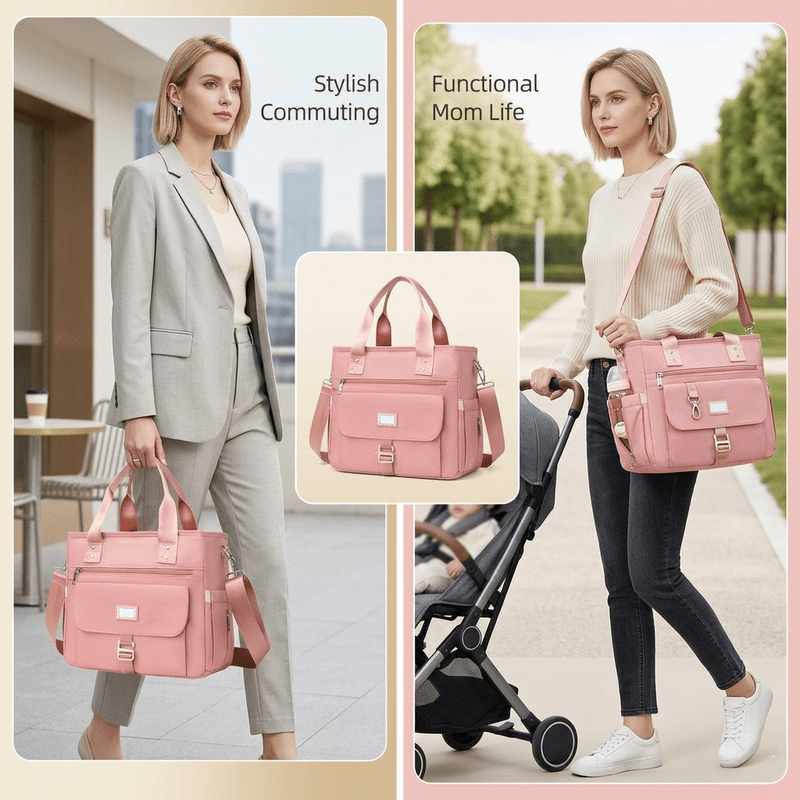 Win s Way Diaper Bag Backpack, Large Capacity Nylon Maternity Baby Bag for Mom & Dad, Lightweight Waterproof Travel Mommy Bag with Wet and Dry Separation, Hospital Overnight Nappy Bag
