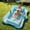 Mint Green&Silver-M Size, variant on Pool Floats Adult, Large Floating Bed with Ice Bar, Tanning Bed Pool Raft Inflatable Lounger with Drink Holder Tanning Chair Inflatable Pool Toys for Party Beach Backyard