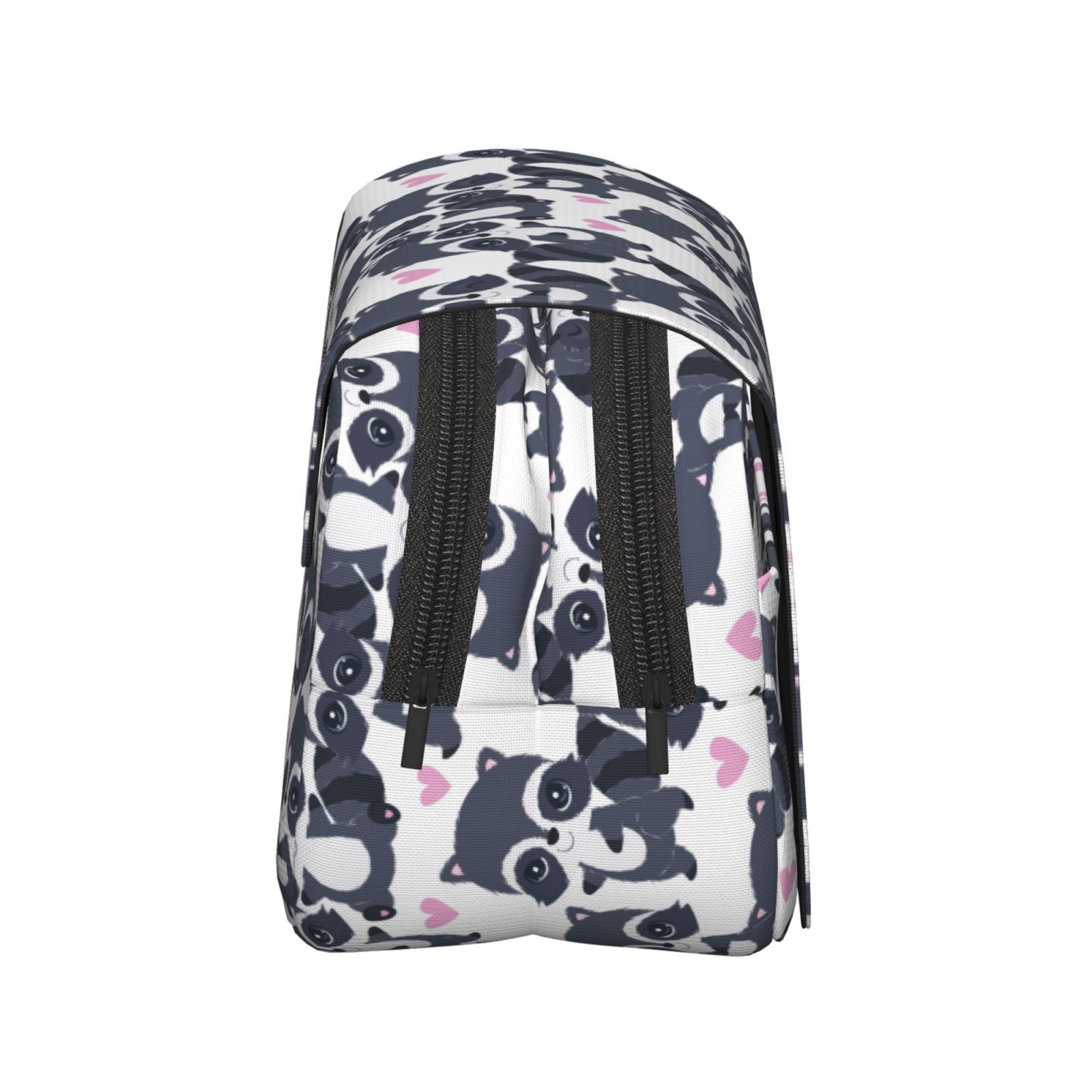 Rateoe Cartoon Raccoon Pattern Double Clamshell Pen Case, Storage Organizer with Two Zipper Compartments– Holds Up to 50 Pencils & Pens