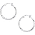 thumbnail image 6 of Savlano 925 Sterling silver Round Hoop Earrings for Women & Men Comes in 10MM-25MM, 6 of 6