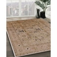 thumbnail image 3 of Ahgly Company Machine Washable Indoor Square Industrial Modern Light Brown Area Rugs, 7' Square, 3 of 7