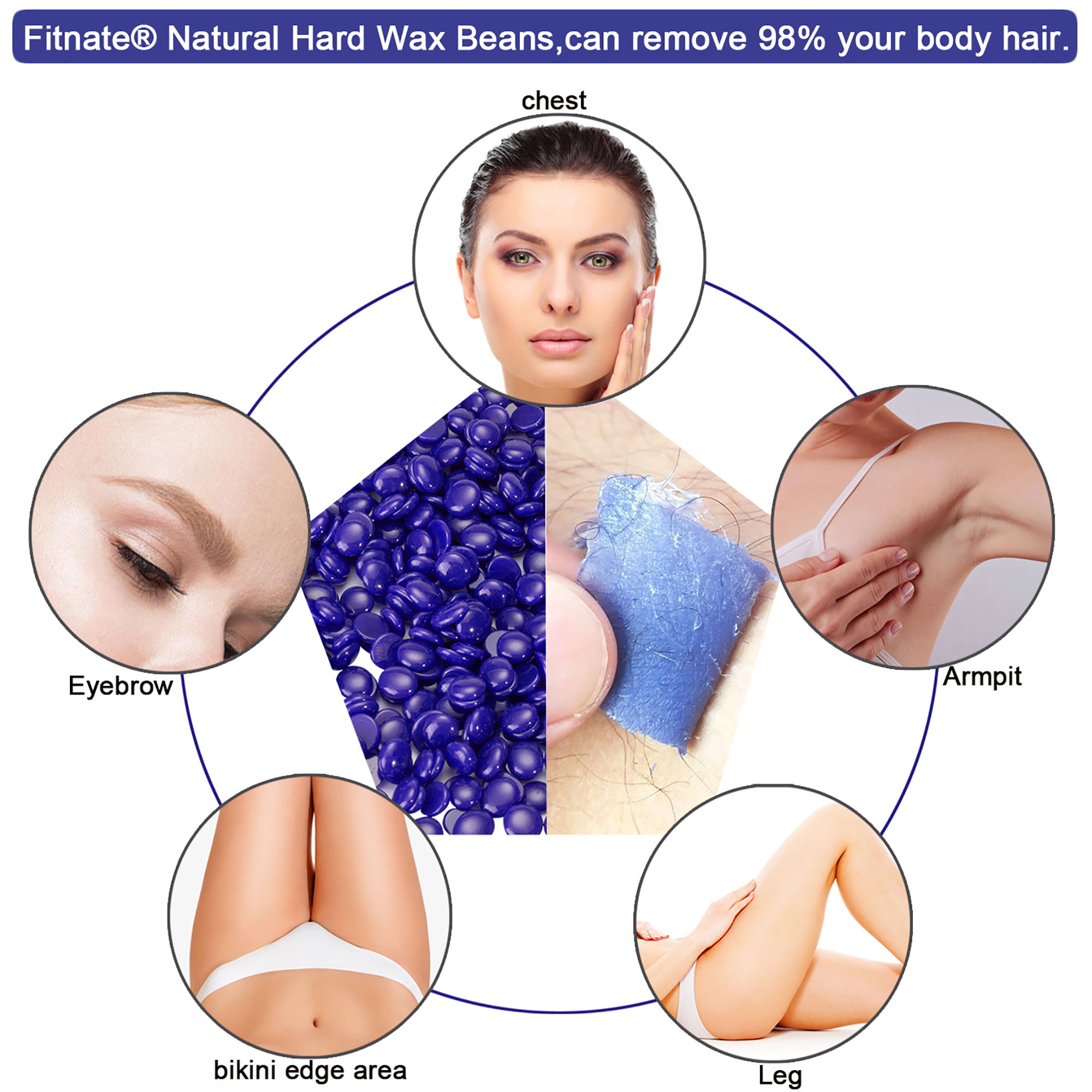 Waxing Kit For Women Men - Morfone Foldable Wax Warmer For Hair Removal  Home Wax Kit with 17.5oz Hard Wax Beads For Full Body Brazilian Bikini Legs