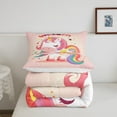 thumbnail image 5 of Erosebridal Girly Rainbow Unicorn Bedding Sets Full with Comforter, Cute Stars Duvet Insert, Cartoon Animal Decor, 3pcs, 5 of 7