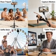thumbnail image 2 of DAYBETTER Selfie Stick with LED Light & Wireless Remote Control, Portable Phone Tripod for Iphone/Android, 2 of 8