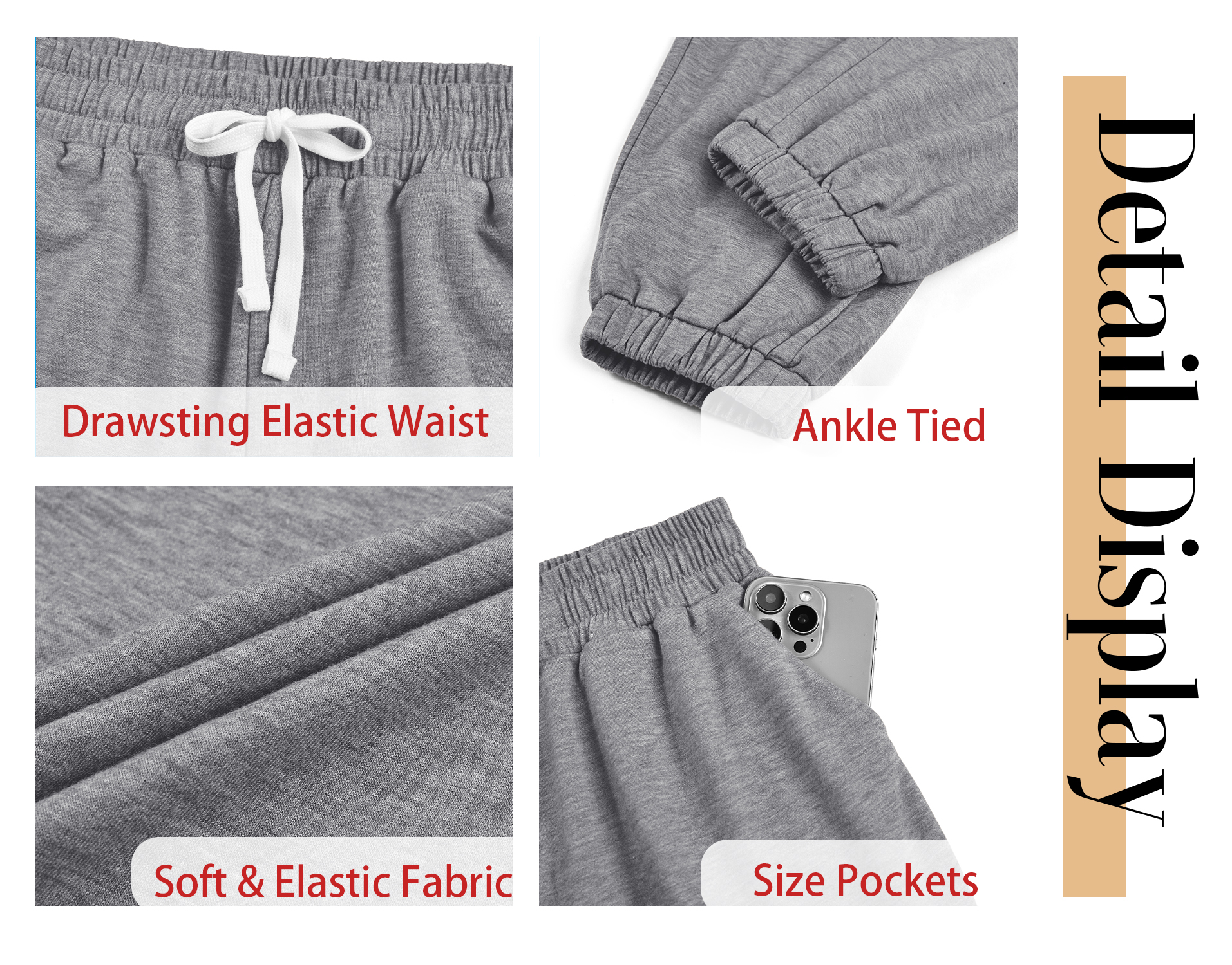 Fantaslook Women's Casual Sweatpants Joggers with Pockets photo 5