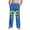 Blue, variant on Unisex Kids Green Eye Monster Print Pants Elastic Waist Pockets Casual Lounge Wear 4-14T