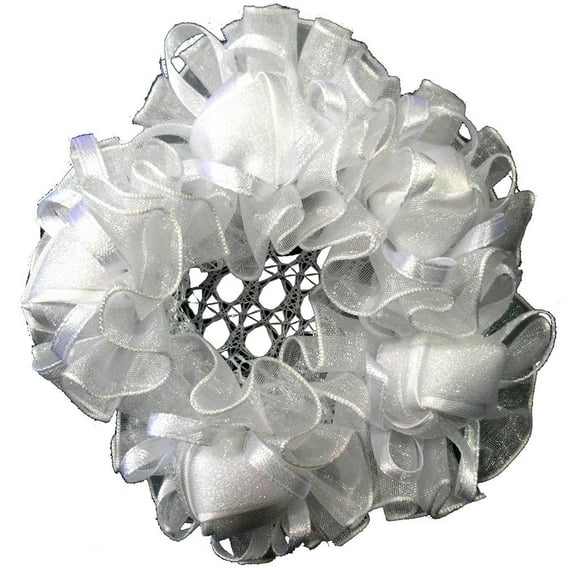 Wenchoice Girl's White Rose Bun Cover One Size