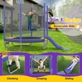 thumbnail image 5 of 7FT Trampoline for Kids with Safety Enclosure Net, SEGMART Toddler Trampoline with Removable Slide, Upgrade Recreational Trampoline with Jumping Mat for Indoor Outdoor Backyard, Purple, 5 of 7