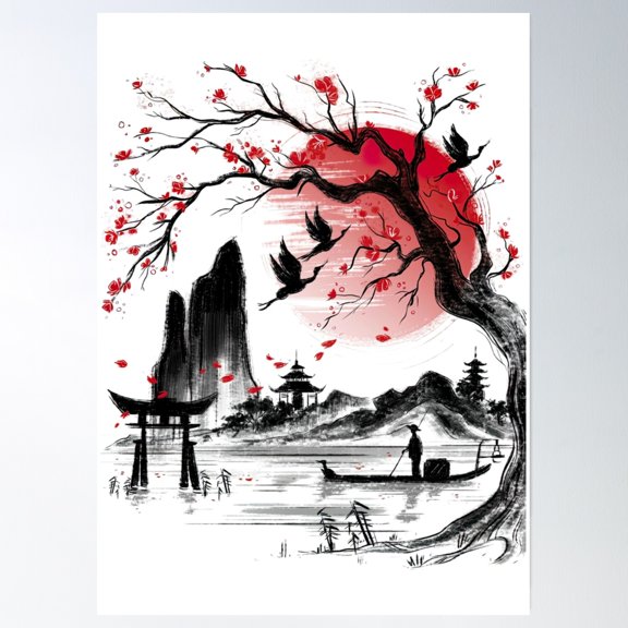 Japan Dream Poster Wall Art, Modern Wall Decor, 8x12 UNFRAMED