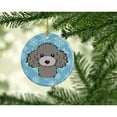 thumbnail image 2 of Carolines Treasures BB1693CO1 Snowflake Silver Gray Poodle Ceramic Ornament 3 in multicolor, 2 of 3