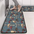 thumbnail image 2 of Kitchen Rugs Sets Of 2,Colorful Mushroom Group Blue Pattern Anti Fatigue Kitchen Mat Rugs Non Slip Washable,Decorative Kitchen Floor Mats for Kitchen,Sink,Laundry,17"x47"+17"x47", 2 of 5