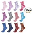 thumbnail image 1 of Chirpy Socks Assorted Super Soft Cozy Warm Colorful Microfiber Knobby Socks - 12 Pairs - Assortment 97, 1 of 7