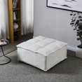 thumbnail image 5 of Onbeam Ottoman Square Lazy Chair - Accent Chair for Living Room Armchair - Single Reading Chair with Removable Pillow - White, 5 of 7