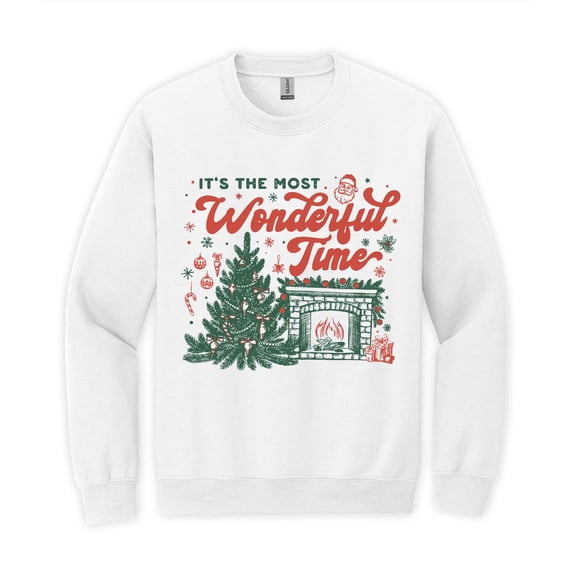 It's the Most Wonderful Time Christmas Sweatshirt, Vintage Retro Holiday Shirt