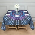 thumbnail image 3 of Colorful Tie Dye Pattern Square Tablecloth,Waterproof Square Table Cover,Wipeable Spillproof Washable Table Cover for Home Kitchen Party Decor 60"x60"(152x152cm), 3 of 6