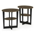 thumbnail image 4 of Furinno JAYA Oval End Table, Set of Two, Columbia Walnut/Black, 4 of 7