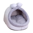 thumbnail image 3 of Cama de cueva para gatos, bonita cama cerrada para gatos, casa cálida para gatos, cama para gatos, tienda de campaña, almohada acolchada lavable, nido L, 3 of 8