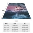 thumbnail image 3 of Balery Boat Lighthouse Storm Waves Manta de Felpa Suave y Acogedora – Cobija de Franela Aterciopelada para Cama, Lavable y Cálida para Sofá, Mascotas, Transpirable-60"x50", 3 of 7