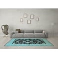 thumbnail image 3 of Ahgly Company Indoor Rectangle Oriental Light Blue Traditional Area Rugs, 4' x 6', 3 of 4