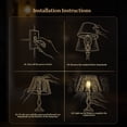 thumbnail image 5 of SWAIFDEE Metal Empire Lamp Shade, Etched Forest Pattern Lampshade with Black & Gold , Spider Fitter Lampshades for Table & Floor Lamps, 7x13x7.8 Inch, 5 of 11