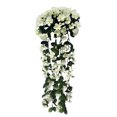 thumbnail image 1 of Guirnalda de flores artificiales para colgar en la pared, simulación de vid floral, oficina en casa, flor falsa, ratán, blanco kenally HA8140-01B, 1 of 6