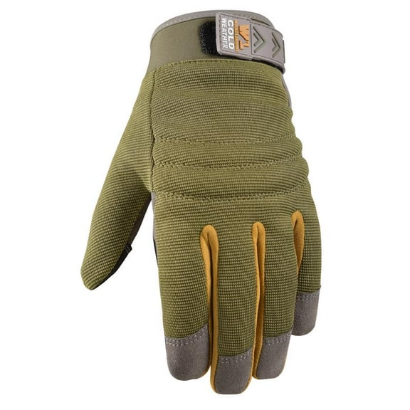 Wells Lamont 7039221 Indoor & Outdoor Winter Work Gloves for Women, Olive