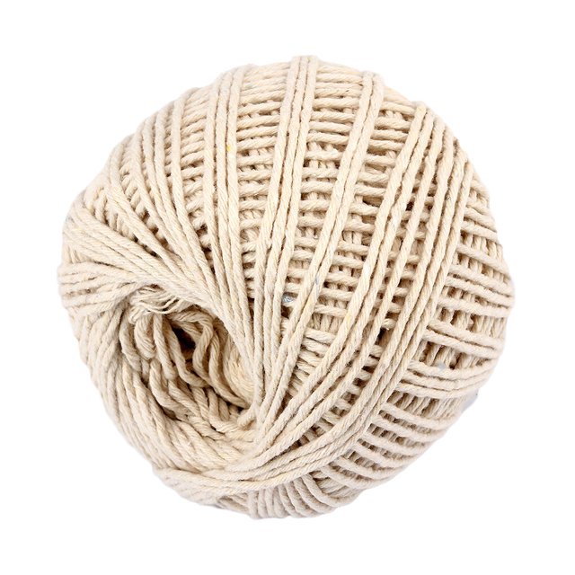 Cotton Thread Weave Socks Clothes Hats Supple to Touch Clothing Practicing Prop Sewing Rope Multicolored 100 Meters for Beginners DIY Ropes beige