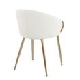 thumbnail image 3 of Lumisource Claire Contemporary/Glam Chair in Gold Metal and White Faux Leather, 3 of 7