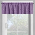 thumbnail image 2 of Ambesonne Eggplant Valance Pack of 2, White Polka Dots Retro, 54"X12", Purple White, 2 of 5