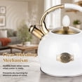 thumbnail image 4 of SUSLAS 2.64 qt Stainless Steel Whistling Tea Kettle for Stovetop, White Vintage Tea Pot, 4 of 9