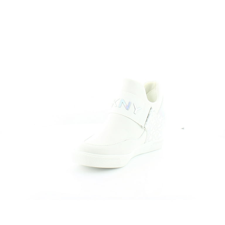 Dkny white wedge sneakers deals
