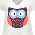 thumbnail image 4 of Inktastic Owl Women's Plus Size V-Neck T-Shirt, 4 of 5