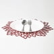 thumbnail image 4 of Paquete de 6 manteles individuales redondos metálicos de oro rosa, hoja de vinilo laminado, decoración para mesa de comedor, 4 of 5