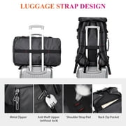 WITZMAN Large Nylon Travel Backpack for Men Carry on Duffle Bags Fit for 17 inch Laptop Luggage Backpack Airline Approved(B685 Silvery Grey)