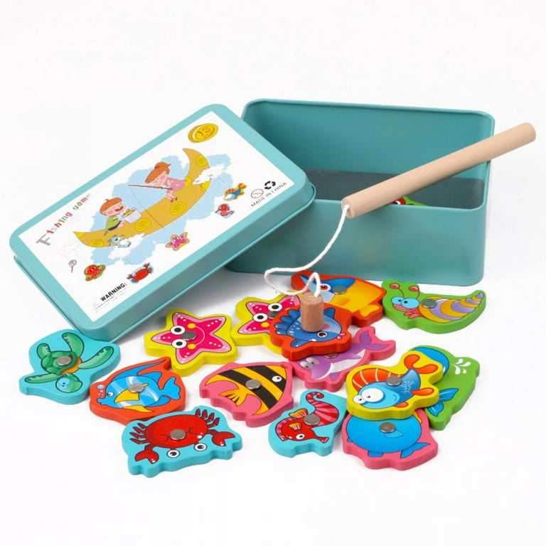 Fishing Game Toy for Toddlers, Fish Catching Counting Games Puzzle,  Preschool Educational Toys for 3 4 5 Years Old Girl Boy Kids 