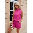 thumbnail image 4 of EASYBRAUS Women Summer Sleeveless Shorts Set Casual Drawstring Pocket Outfit Two Piece Set, 4 of 9