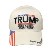 Trump - "Make America Great Again" 3D Embroidery with American Flag and "45th President" Embroidered on the visor - Baseball Cap #MAGA