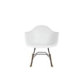 thumbnail image 5 of Hodedah Arm Rocking Bucket Seat Rocking Chair in White, 5 of 6