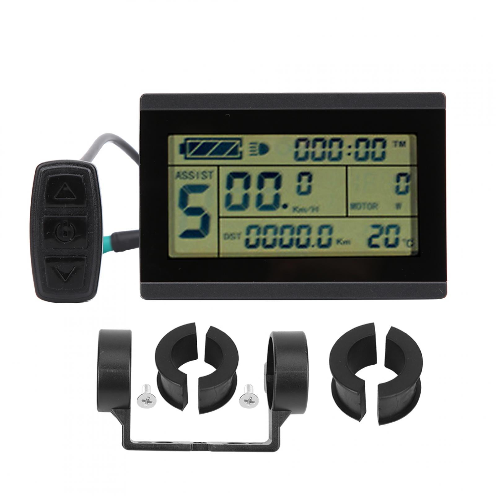 Bike Conversion KT‑LCD3U Horizontal Black&White Screen LCD Meter Waterproof New 